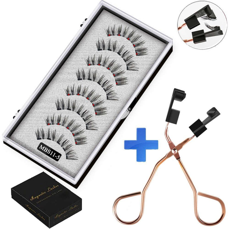O Melhor Cílios Magnéticos Natural Reutilizáveis - 4 Pares Com 5 Imãs Cada