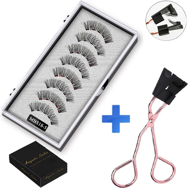 O Melhor Cílios Magnéticos Natural Reutilizáveis - 4 Pares Com 5 Imãs Cada