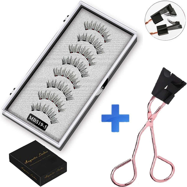O Melhor Cílios Magnéticos Natural Reutilizáveis - 4 Pares Com 5 Imãs Cada